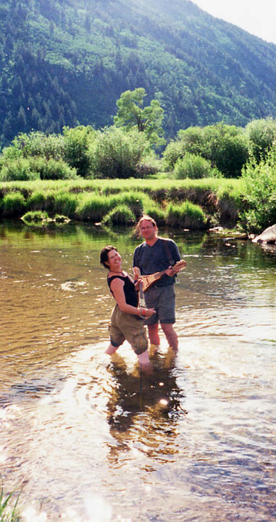 Fionnuala & Carl Plinkin' in the Creek