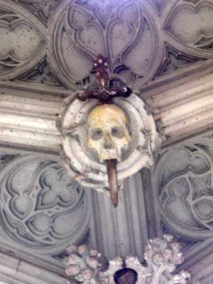 A Skull with a Dagger Stuck through It